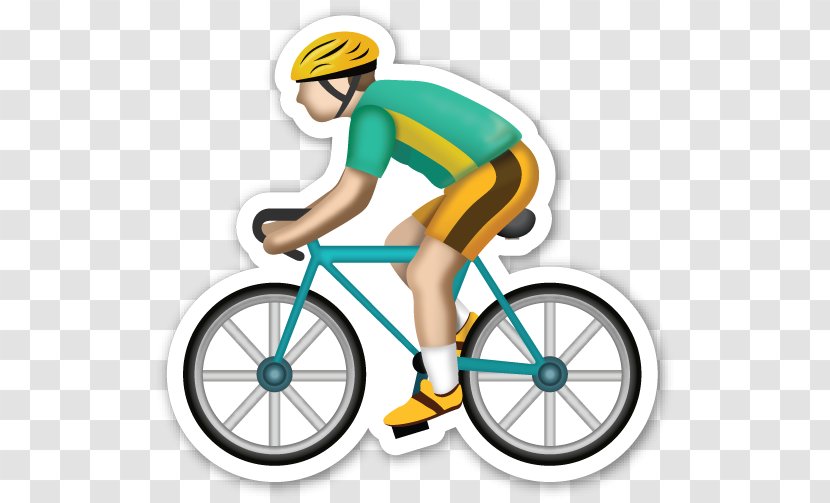 Emoji Sticker Emoticon Bicycle Sport - Hybrid Transparent PNG