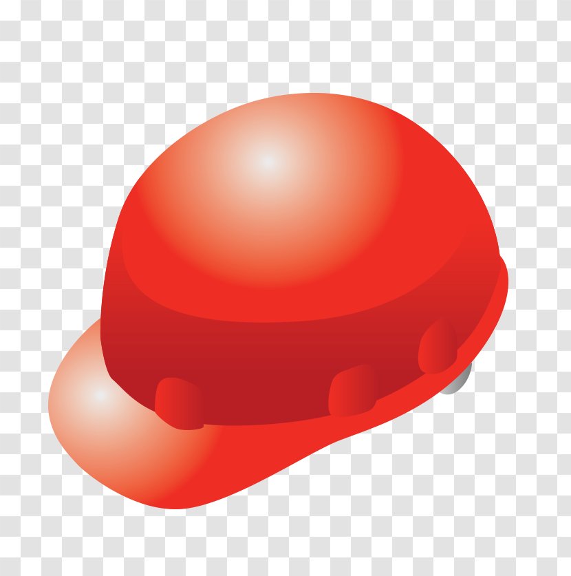 Red Hard Hat Helmet Transparent PNG