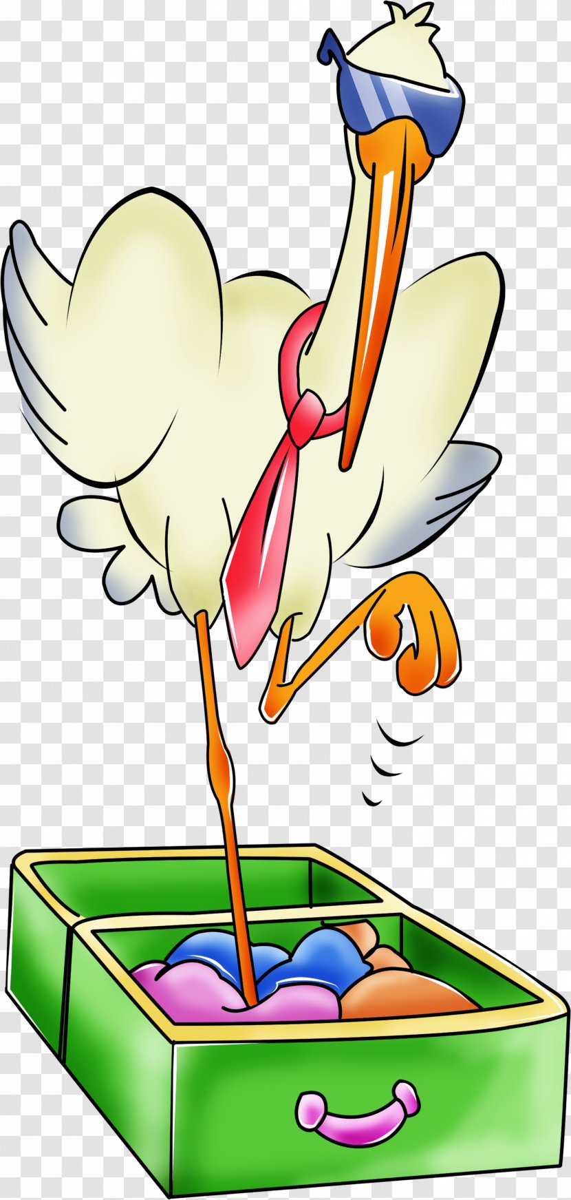 Clip Art White Stork Beak Child - Bird - Baby Transparent PNG