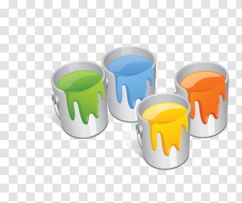Paint Material Coating Illustration - Bucket Transparent PNG