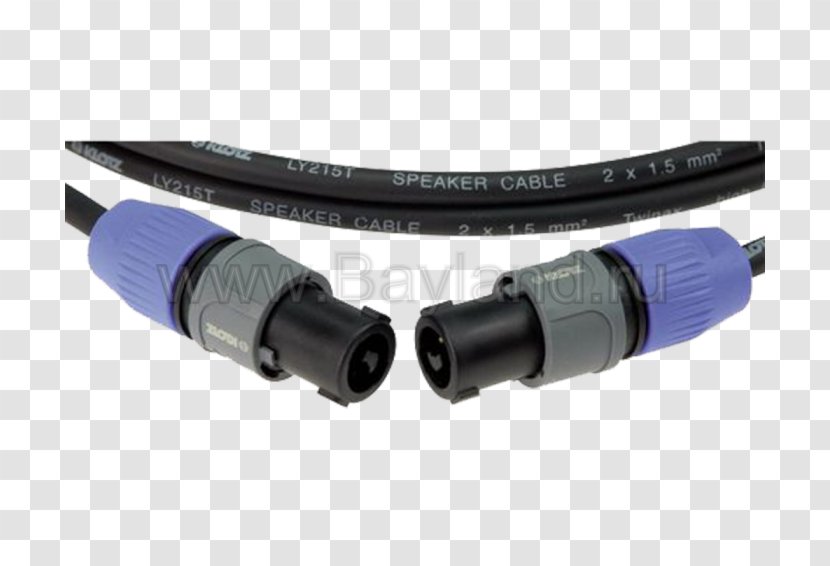 Coaxial Cable Speaker Wire Electrical Connector Speakon Neutrik - Box Transparent PNG