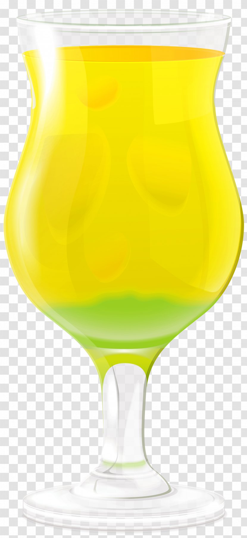 Orange Juice Beer Wine Glass - Yellow - Drink Clip Art Image Transparent PNG