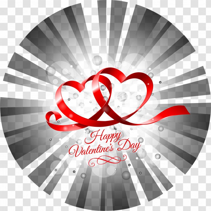 Valentine's Day Happiness Love Wish Heart - Silhouette - Vector Material Transparent PNG