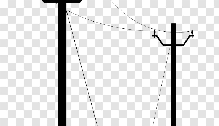Electricity Overhead Power Line Clip Art Transmission Tower - Drawing - Pylon Cartoon Transparent PNG