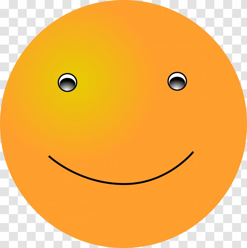 Smiley Emoticon Face Clip Art - Orange - Simple Transparent PNG