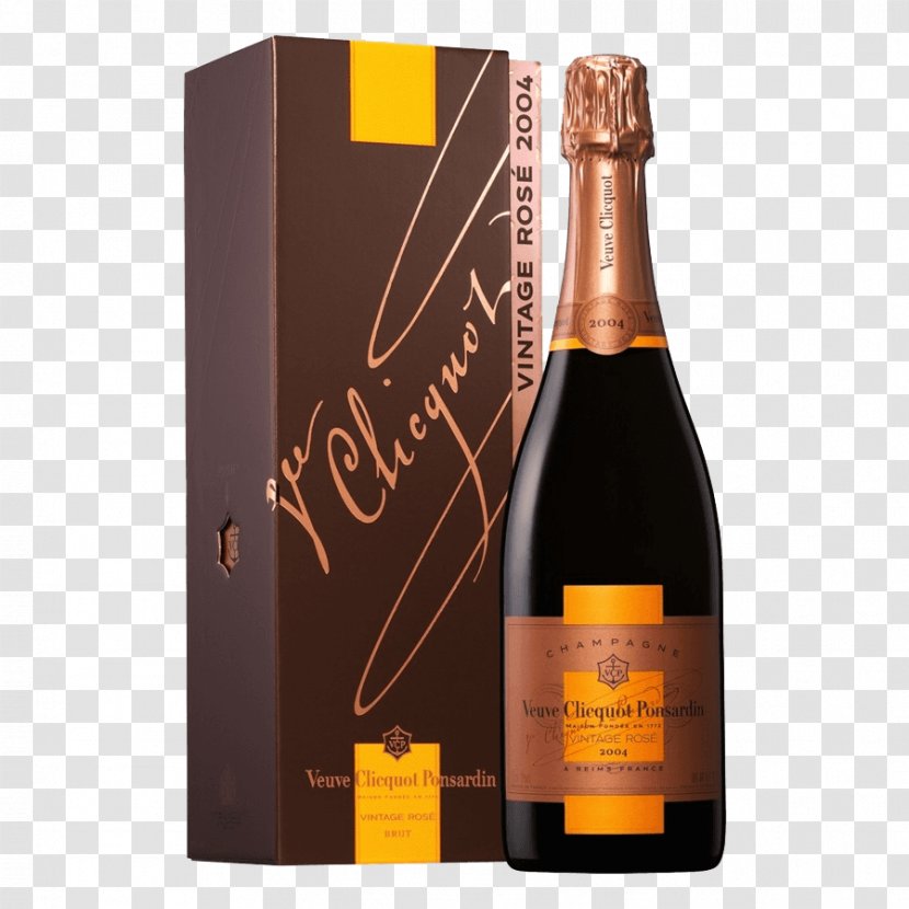 Champagne Rosé Veuve Clicquot Wine Bottle - Rose Transparent PNG