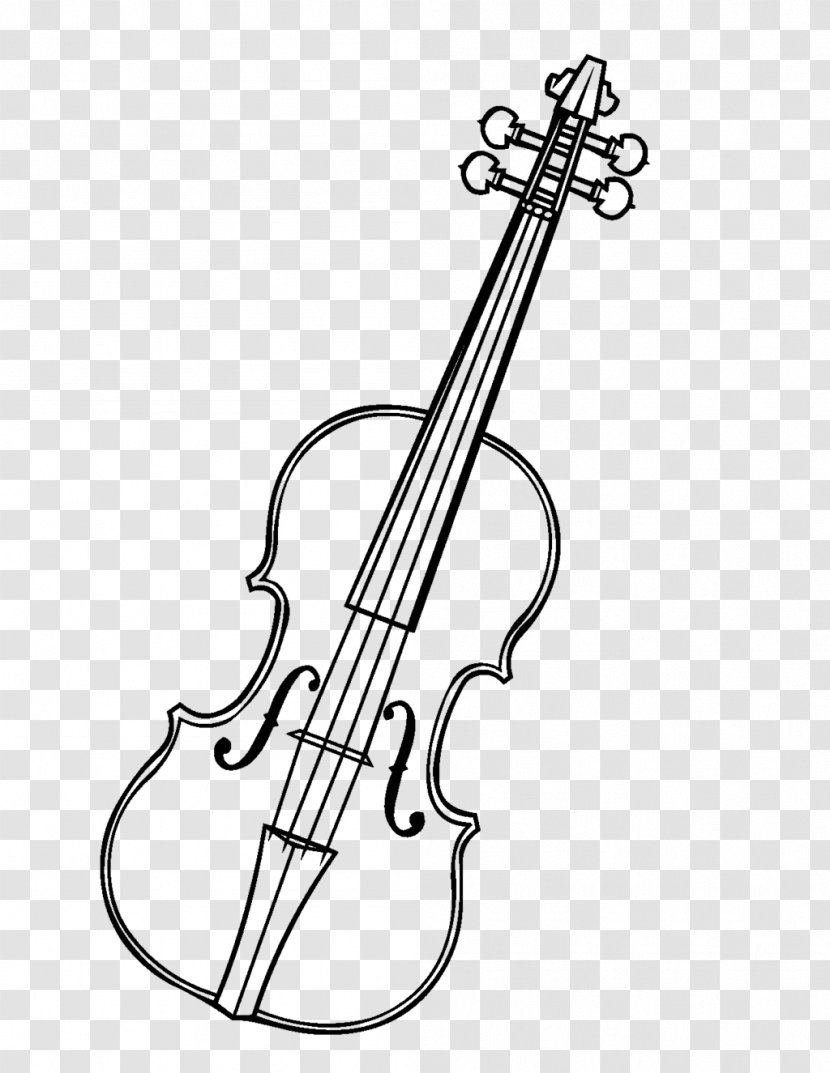 Violin Coloring Book Cello Fiddle Musical Instruments - Watercolor Transparent PNG