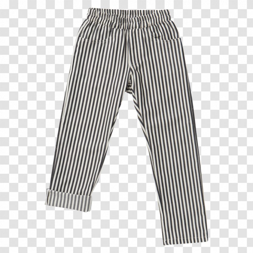 Waist Pants - Active - Black And White Stripe Transparent PNG
