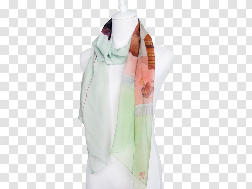 Scarf Shoulder Silk Clothes Hanger Stole - White Transparent PNG