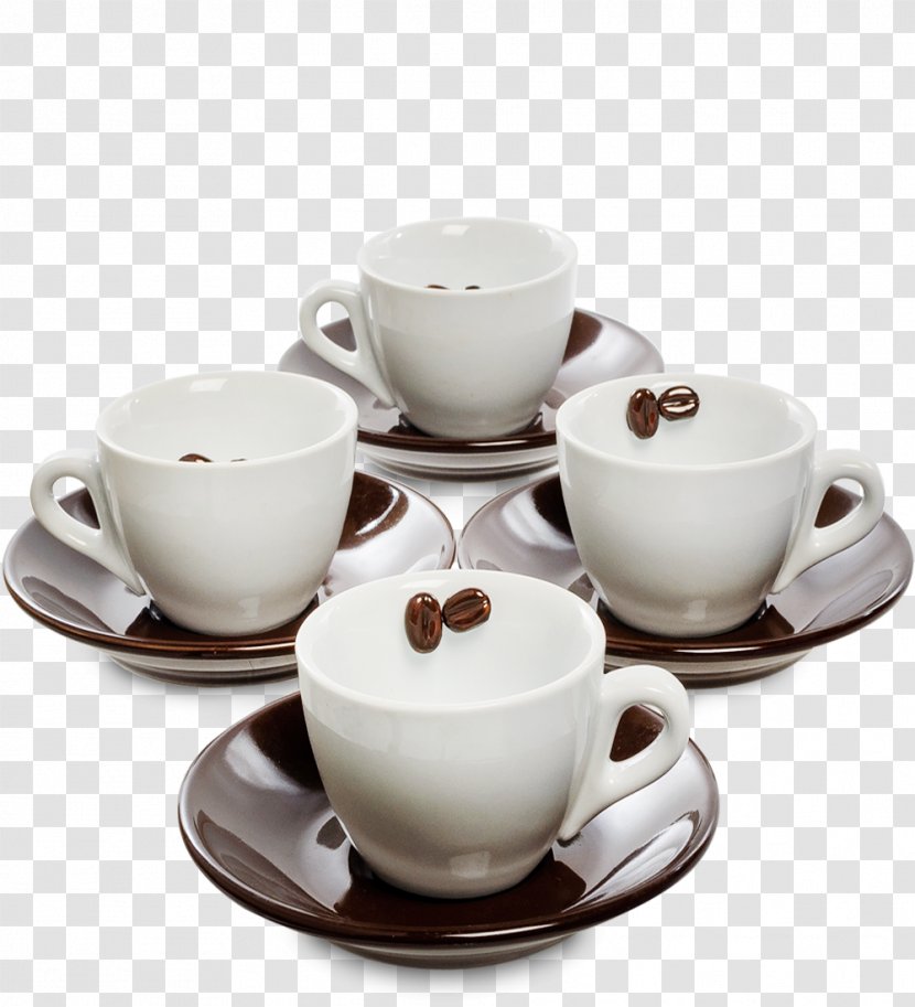 Coffee Tea Set Teacup Service - Porcelain - Plate Transparent PNG