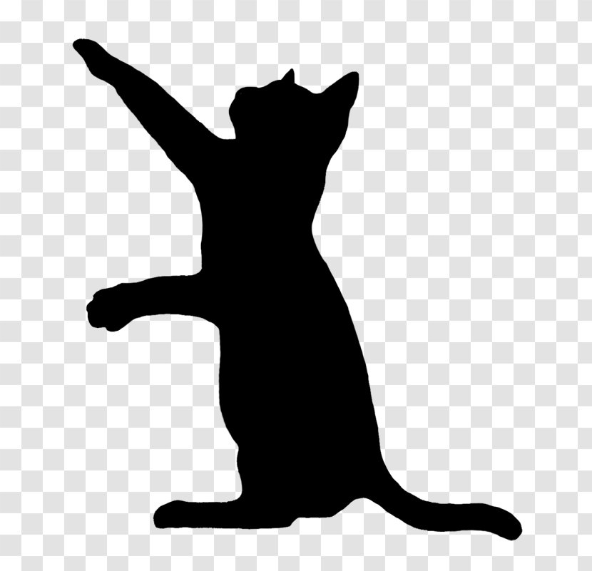 Black Cat Kitten Silhouette Clip Art Transparent PNG