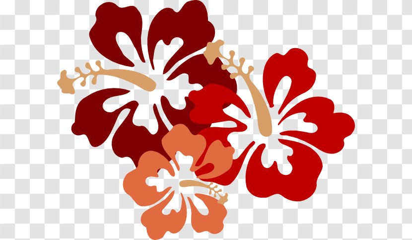 Hawaiian Hibiscus Flower Drawing Clip Art - Plant - Red Transparent PNG