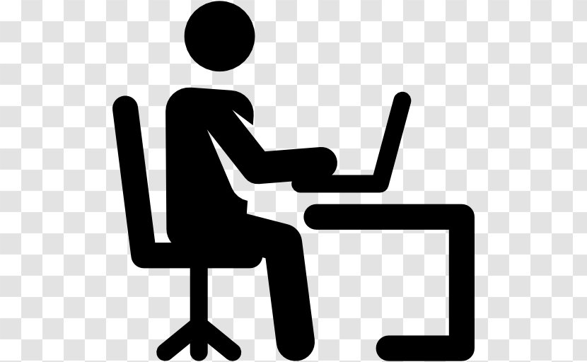 Black And White Chair Hand - Office - Human Behavior Transparent PNG