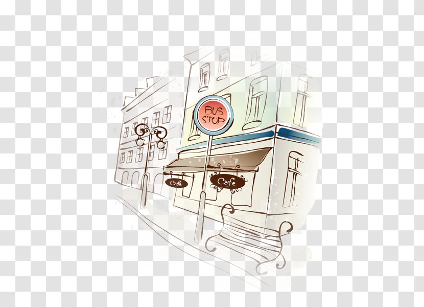 Train Station Dworzec Download - Cartoon - Free Bus Pull Material Transparent PNG