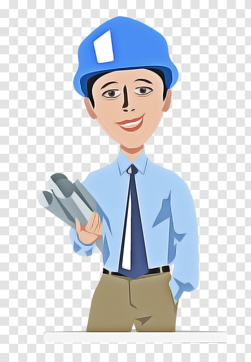 Cartoon Finger Headgear White-collar Worker Gesture Transparent PNG