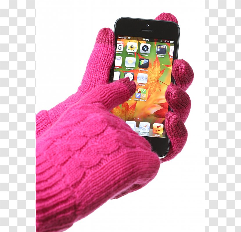 Glove Touchscreen IPhone Wool - Apple - Stereo European Wind Frame Transparent PNG