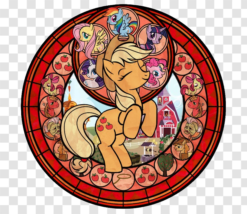 Window Stained Glass Applejack - Silhouette Transparent PNG