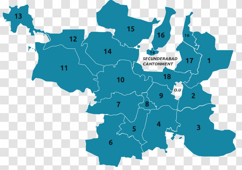 Greater Hyderabad Municipal Corporation Secunderabad Map Medak District - Plan Transparent PNG