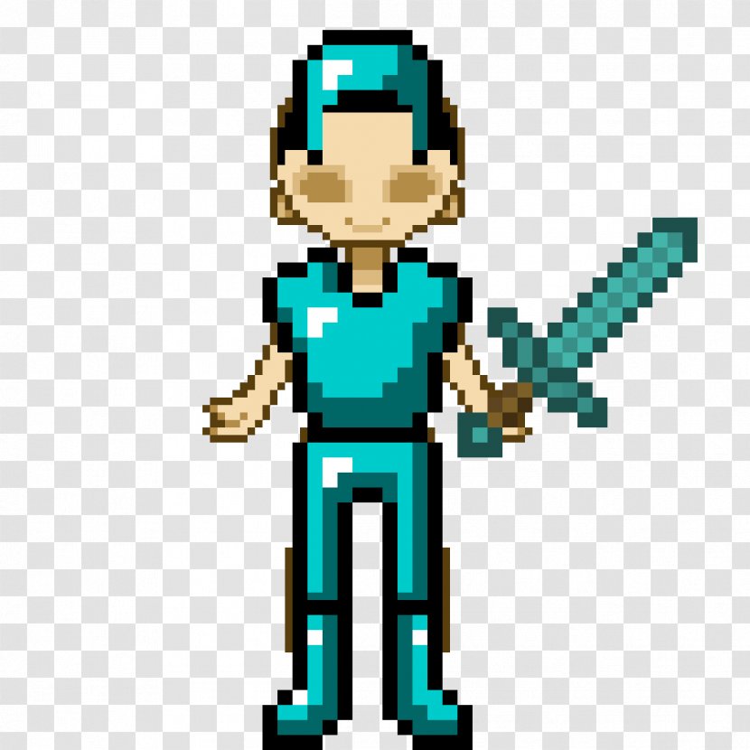 Minecraft: Story Mode Pocket Edition Video Games Pixel Art - Action Figure - Fortnite Drawing Minecraft Transparent PNG