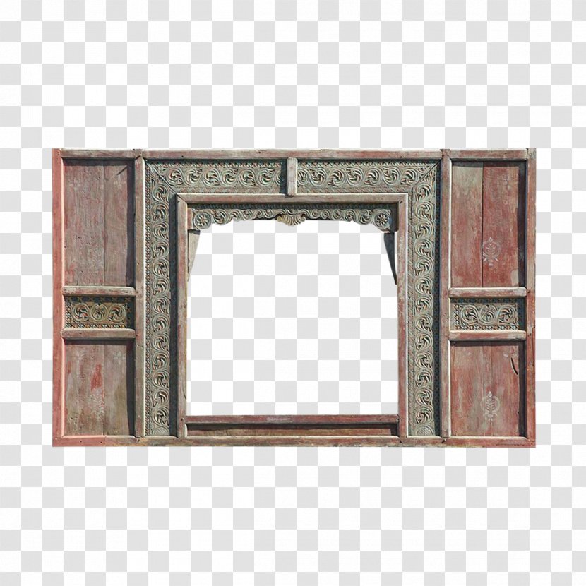 Window Antique Wood Door Picture Frames - Craft Transparent PNG