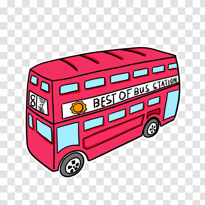 Cartoon School Bus - Remix - Toy Vehicle Transparent PNG