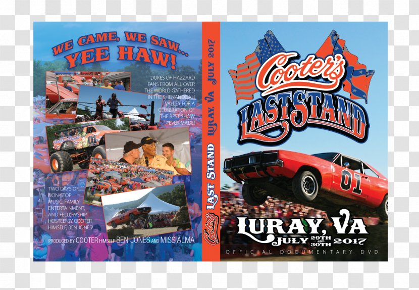 Cooter Davenport Compact Disc Cooter's Place In Gatlinburg DVD Advertising - Dukes Of Hazzard Transparent PNG
