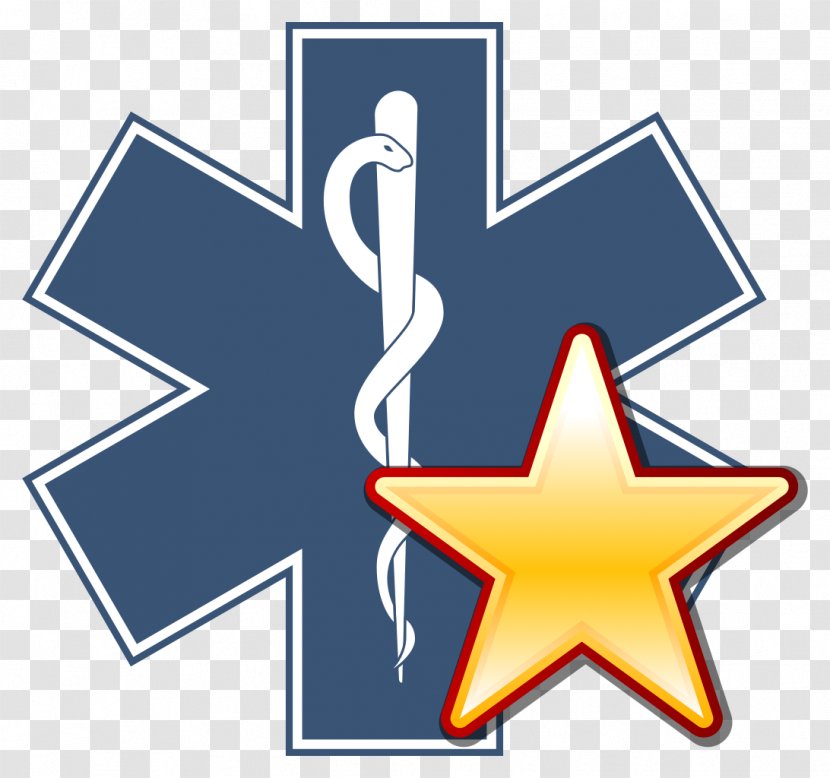 Star Of Life Emergency Medical Services Technician Paramedic Clip Art - Medic - Gold Stars Transparent PNG