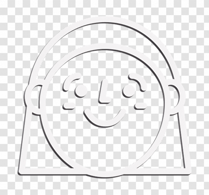 Woman Icon Emoji Icon Happy People Icon Transparent PNG