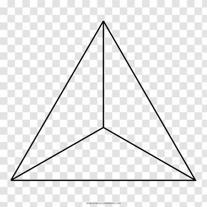 Tetrahedron Triangle Drawing Coloring Book - Black And White - Page Flip Transparent PNG