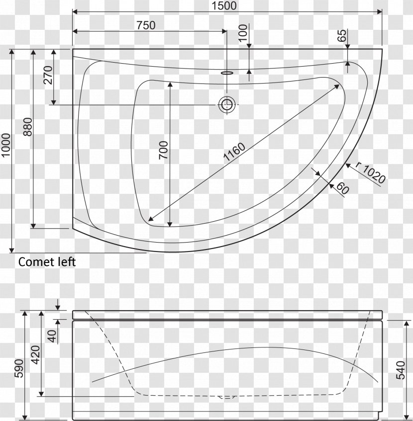 Technical Drawing Monochrome /m/02csf - Area - Comet Transparent PNG