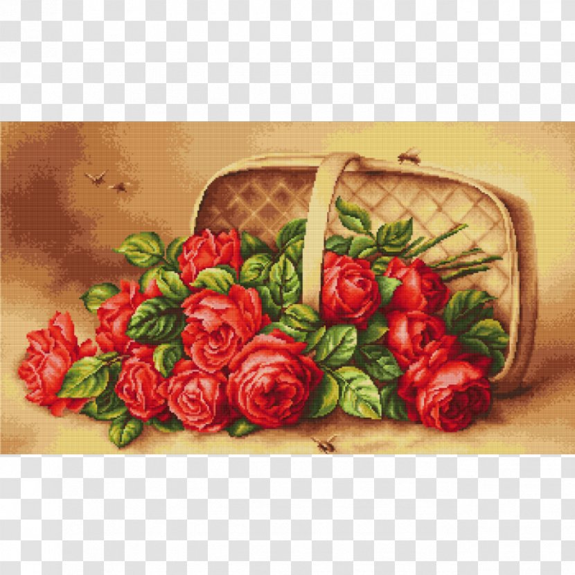 Cross-stitch Embroidery Tapestry Garden Roses - Rose Transparent PNG