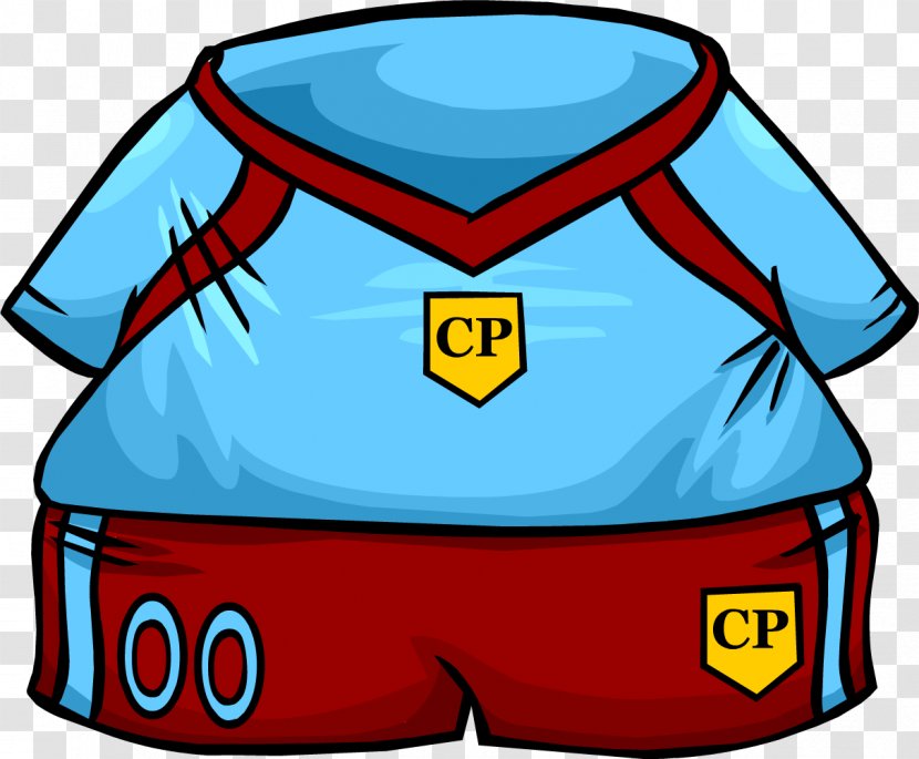 Club Penguin Soccer Jersey Football - Electric Blue - Shirt Clipart Scubasanmateo Transparent PNG
