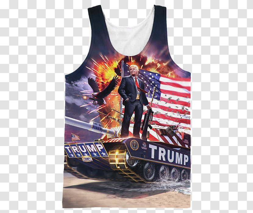 United States T-shirt Protests Against Donald Trump Independent Politician Republican Party - Sleeveless Shirt - Bill Clinton Transparent PNG