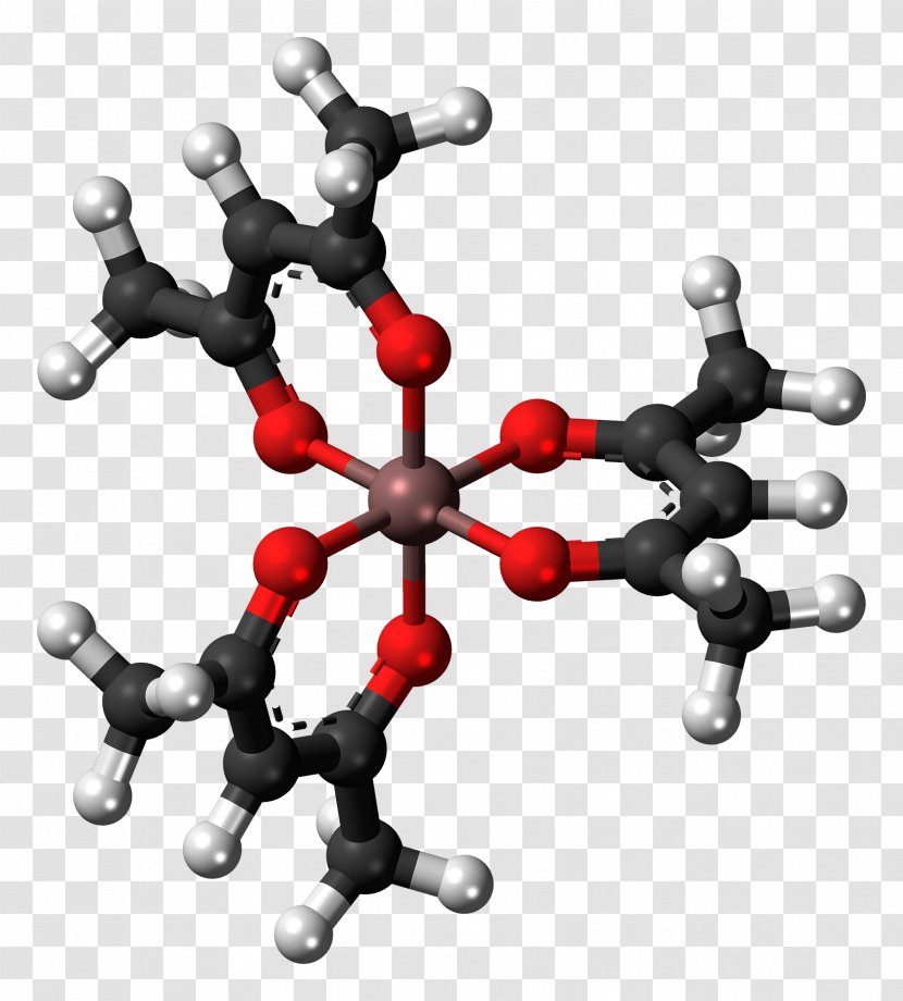 Acetylacetone Coordination Complex Aluminium Acetylacetonate Tris(acetylacetonato)iron(III) Ball-and-stick Model - Body Jewelry - Ball Transparent PNG