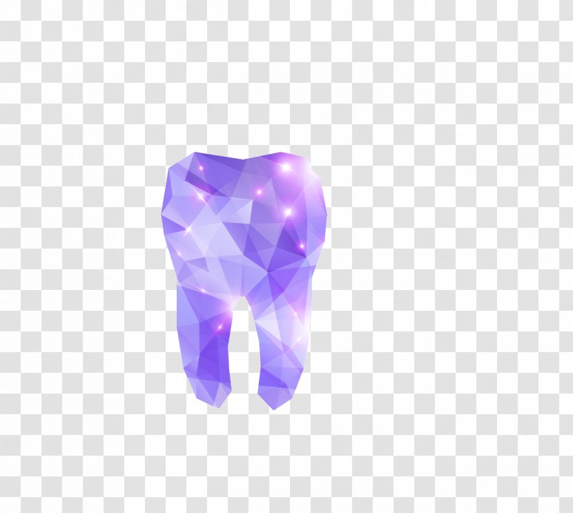 Dentistry Human Tooth Pathology - Dentist - Purple Crystal Teeth Transparent PNG