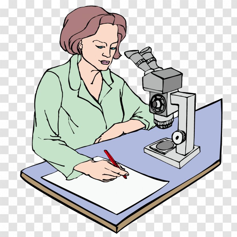 Research Microscope Clip Art - Reading - Seen Through A Recorded Experts Transparent PNG