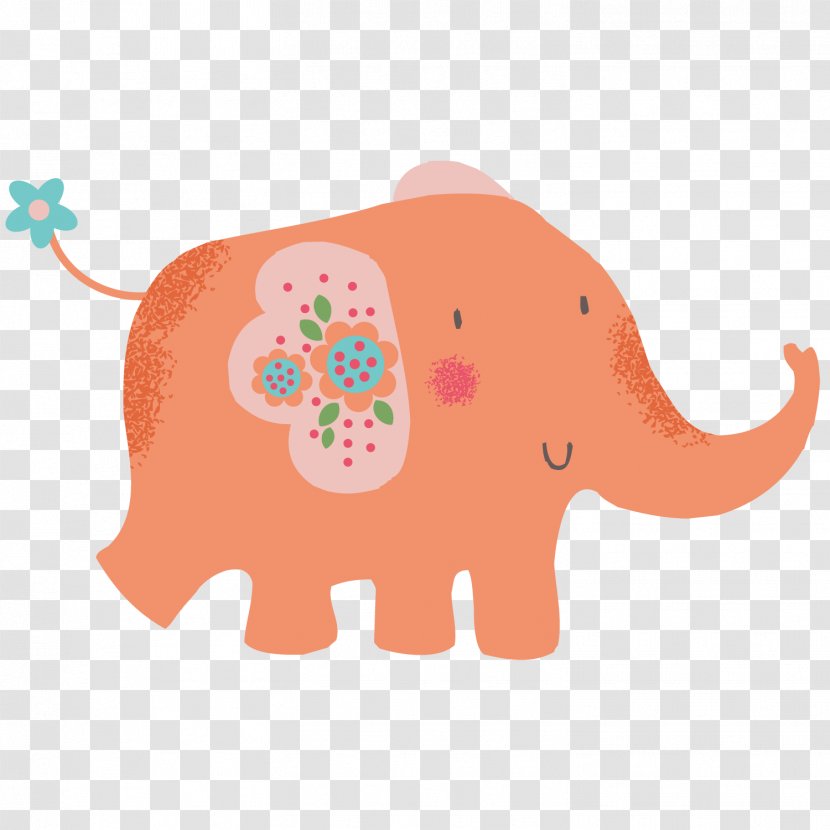 Cartoon Elephant - Cute Transparent PNG
