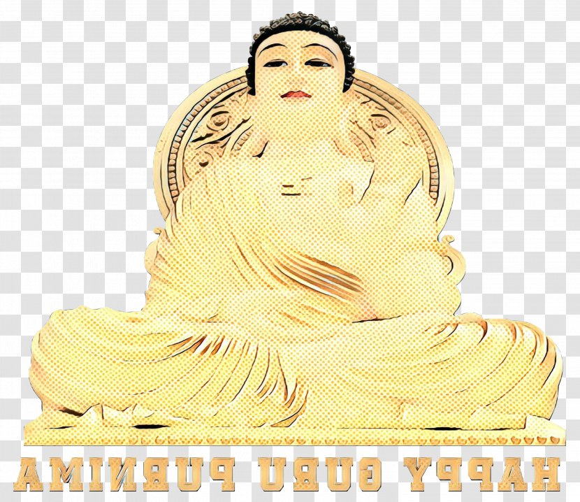 Buddha Cartoon - Meditation - Yellow Gautama Transparent PNG