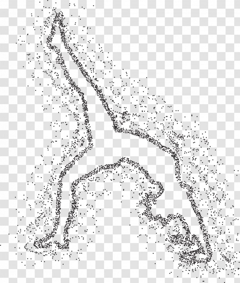 Line Art Drawing Visual Arts - Black And White - Particles Transparent PNG