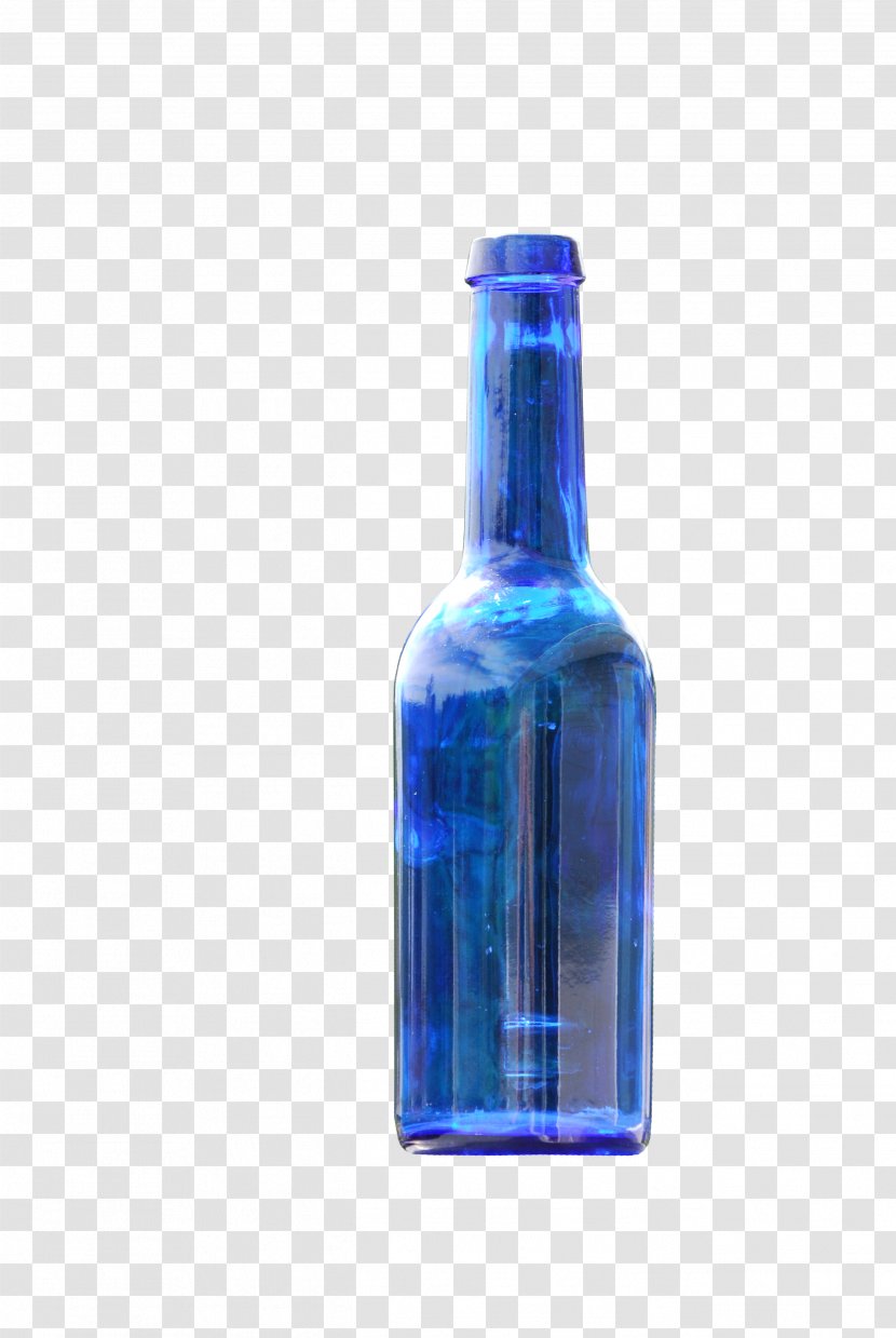 Glass Bottle Beer Cobalt Blue Transparent PNG