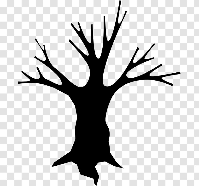 Tree Snag Silhouette Clip Art - Cartoon Dead Trees Transparent PNG