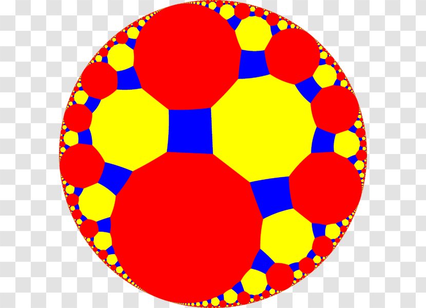 Tessellation Hyperbolic Geometry Uniform Tilings In Plane Regular Polygon - Ball - Circle Transparent PNG