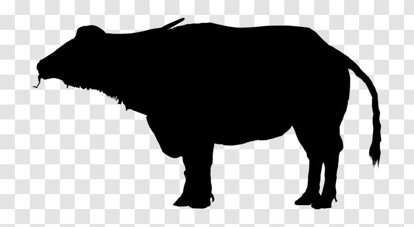 Water Buffalo Bison Silhouette Clip Art - Organism Transparent PNG