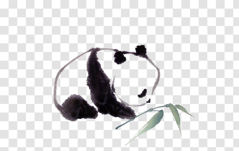Giant Panda Red Drawing Painting Sketch - Paint Transparent PNG