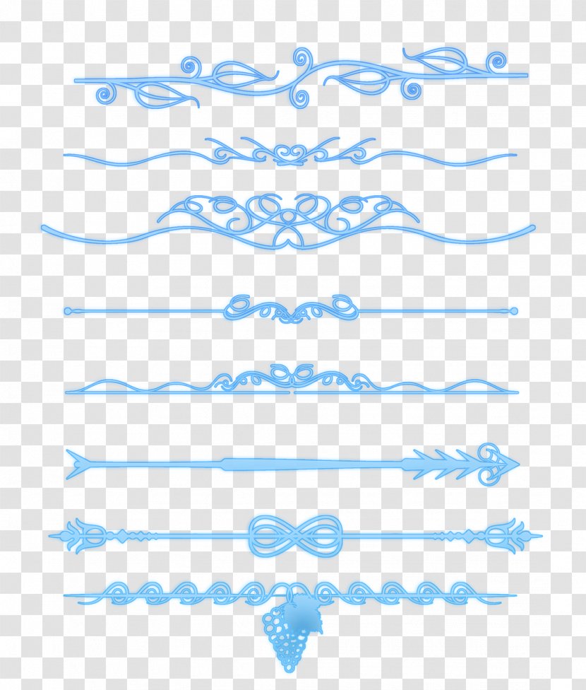 Clip Art Vector Graphics Deco Image - Aqua - Borders Transparent PNG