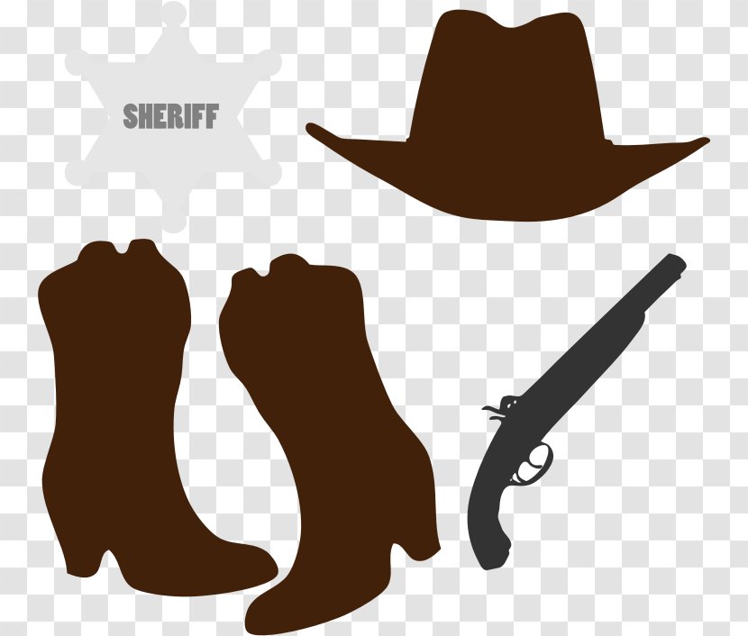 Cowboy Boot Hat Clip Art Transparent PNG