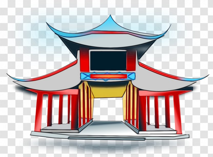 Chinese Background - Animation - Shrine Pagoda Transparent PNG