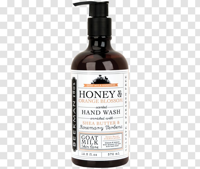 Lotion Milk Goat Orange Blossom Cream - Liquid Hand Wash Transparent PNG