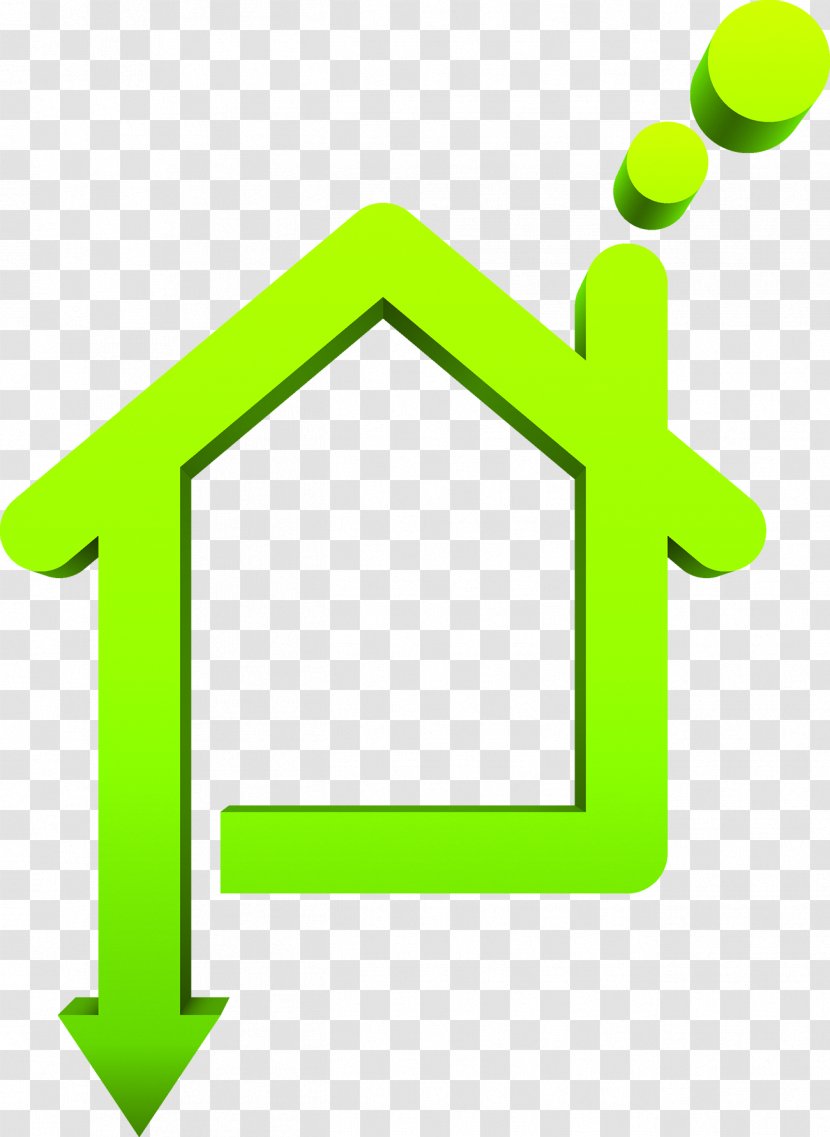 House Icon - Text - Green Transparent PNG