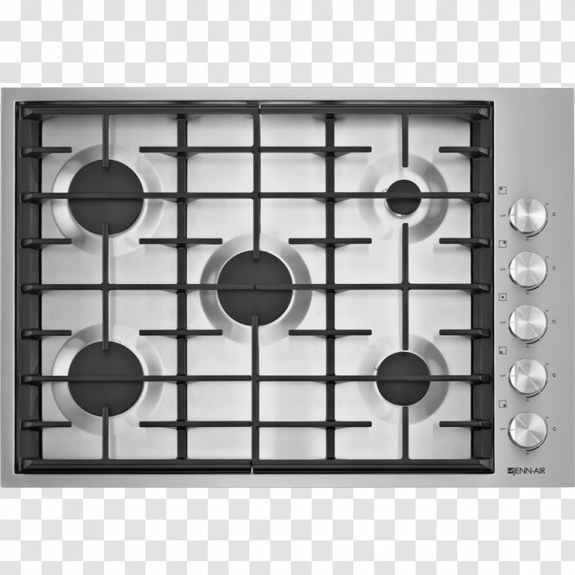 Gas Burner Jenn-Air Natural Home Appliance - Stainless Steel - Stove Transparent PNG
